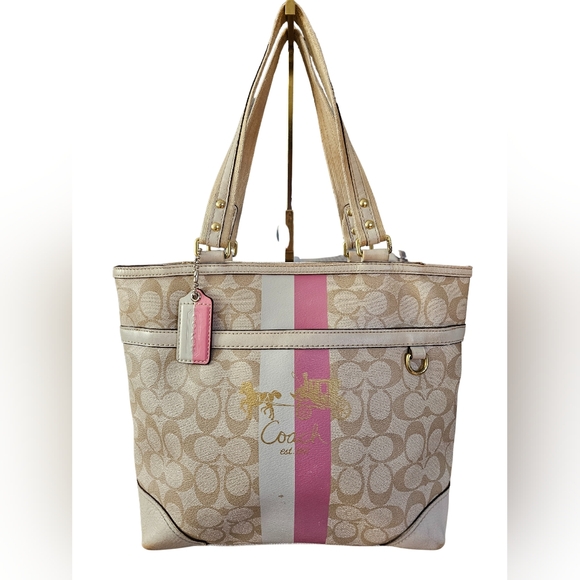 Coach Handbags - Pre-loved Vintage COACH CHELSEA HERITAGE  Leather Signature Tote